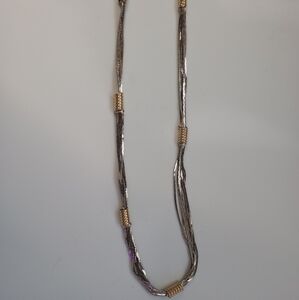 Elegant 29" Vintage‎ Gold And Silver Chain Necklace